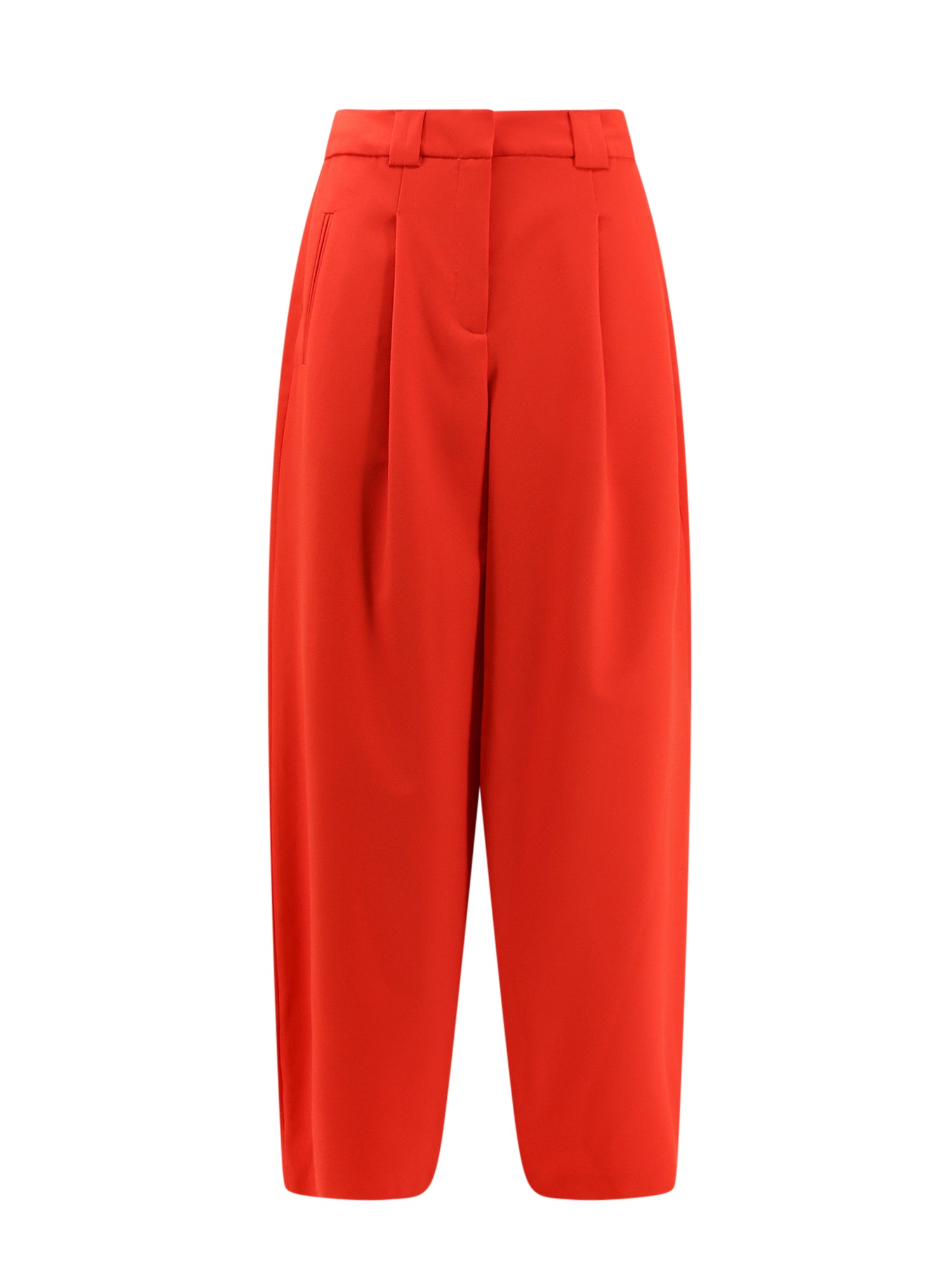 Shop Closed Viscose Blend Trouser With Frontal Pinces