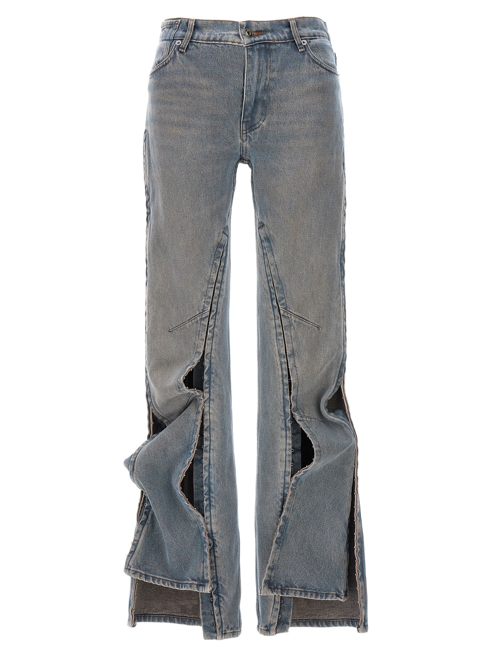 Shop Y/project Hook And Eye Jeans Light Blue