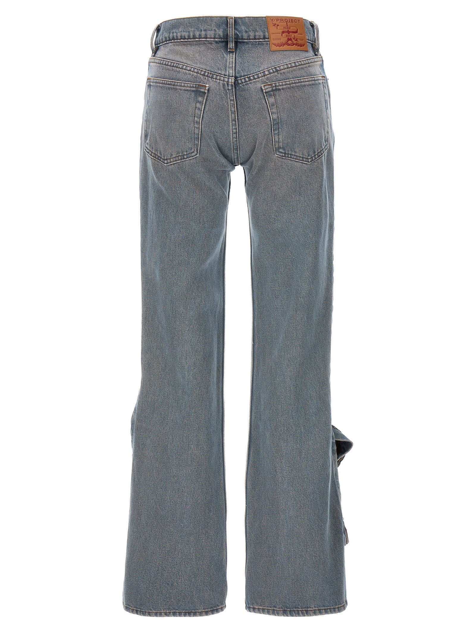 Shop Y/project Hook And Eye Jeans Light Blue
