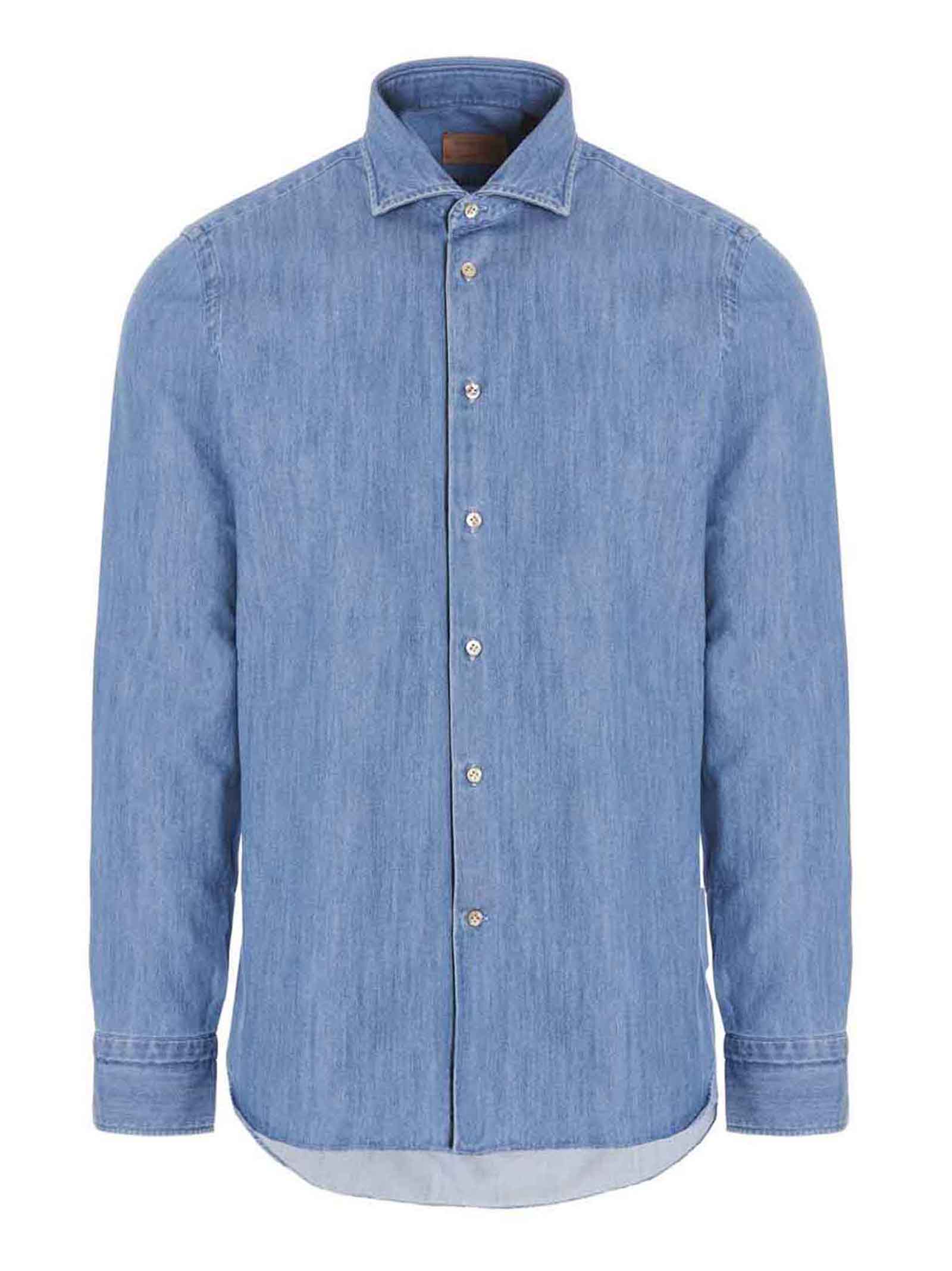 BORRIELLO DENIM-EFFECT SHIRT