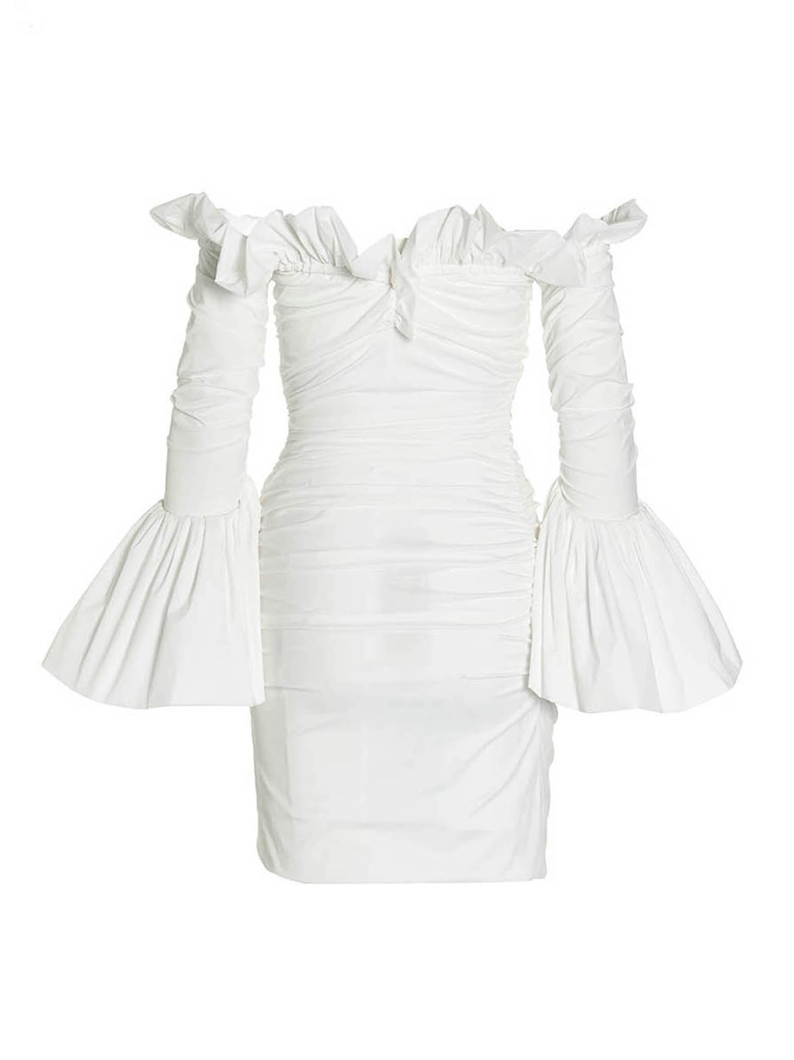 Shop Philosophy Draped Dress Dresses White