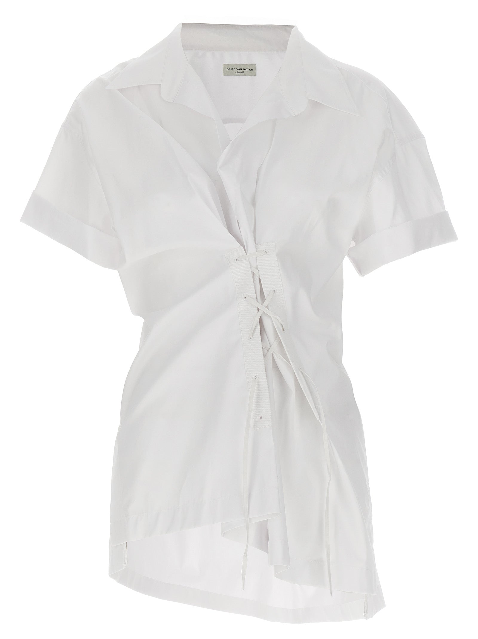 Shop Dries Van Noten Click Shirt, Blouse White