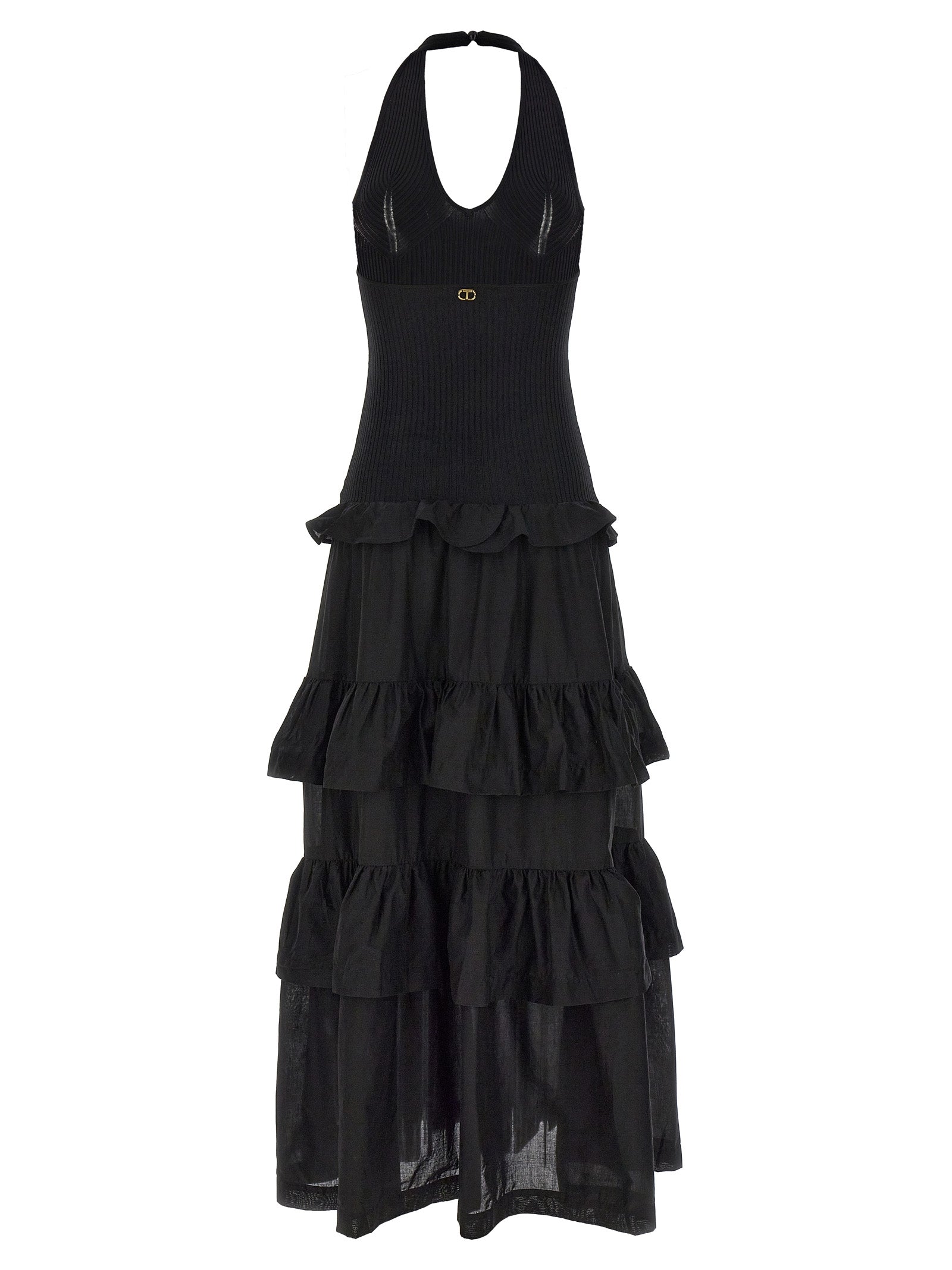 Shop Twinset Flounce Dress Dresses Black