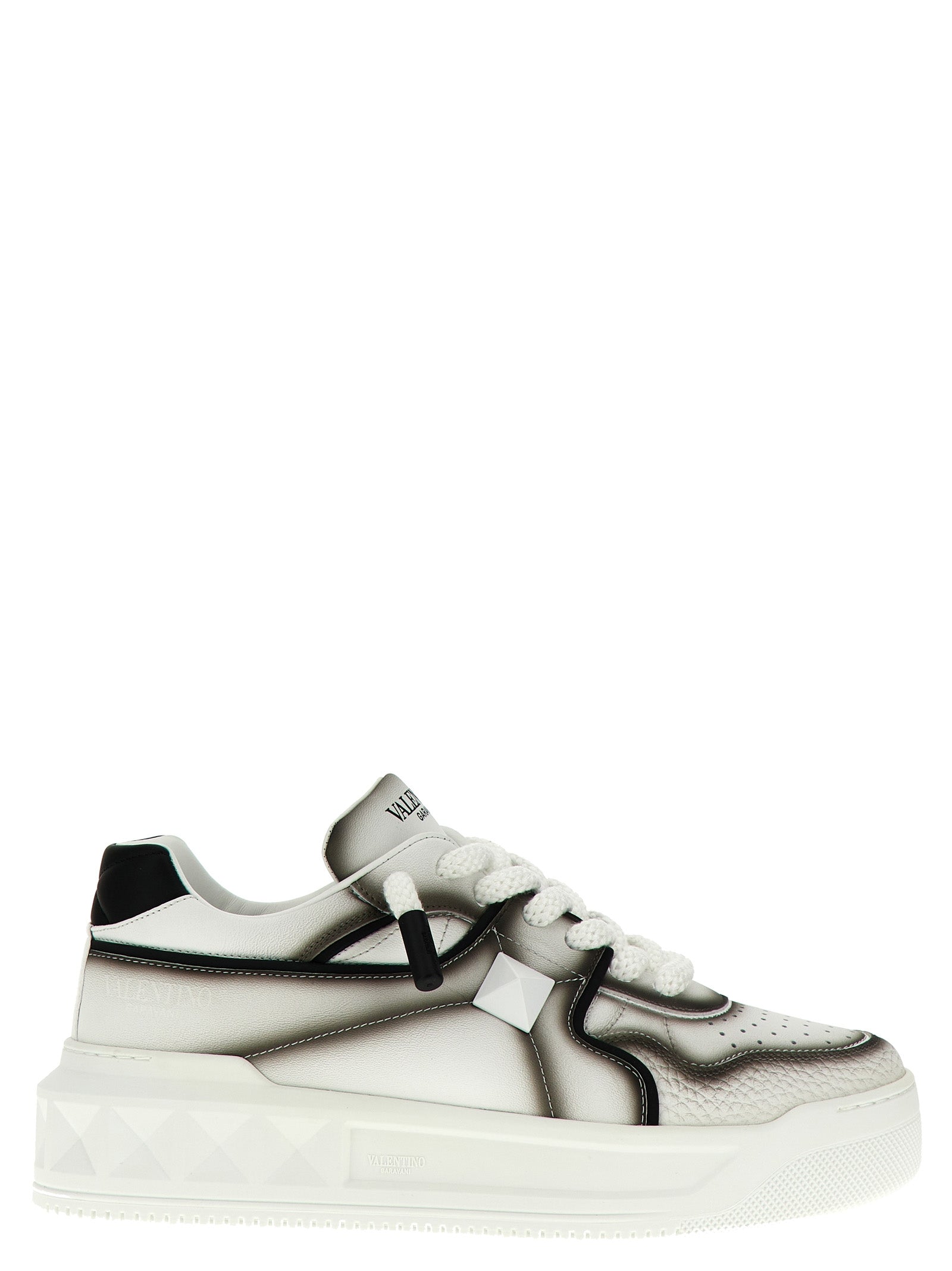 Shop Valentino One Stud Xl Sneakers White/black
