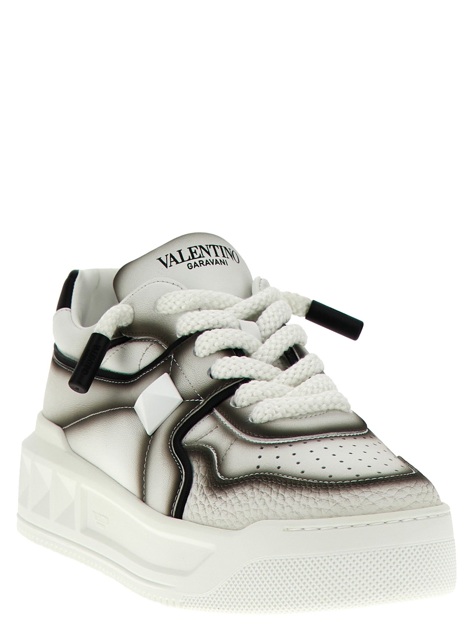 Shop Valentino One Stud Xl Sneakers White/black