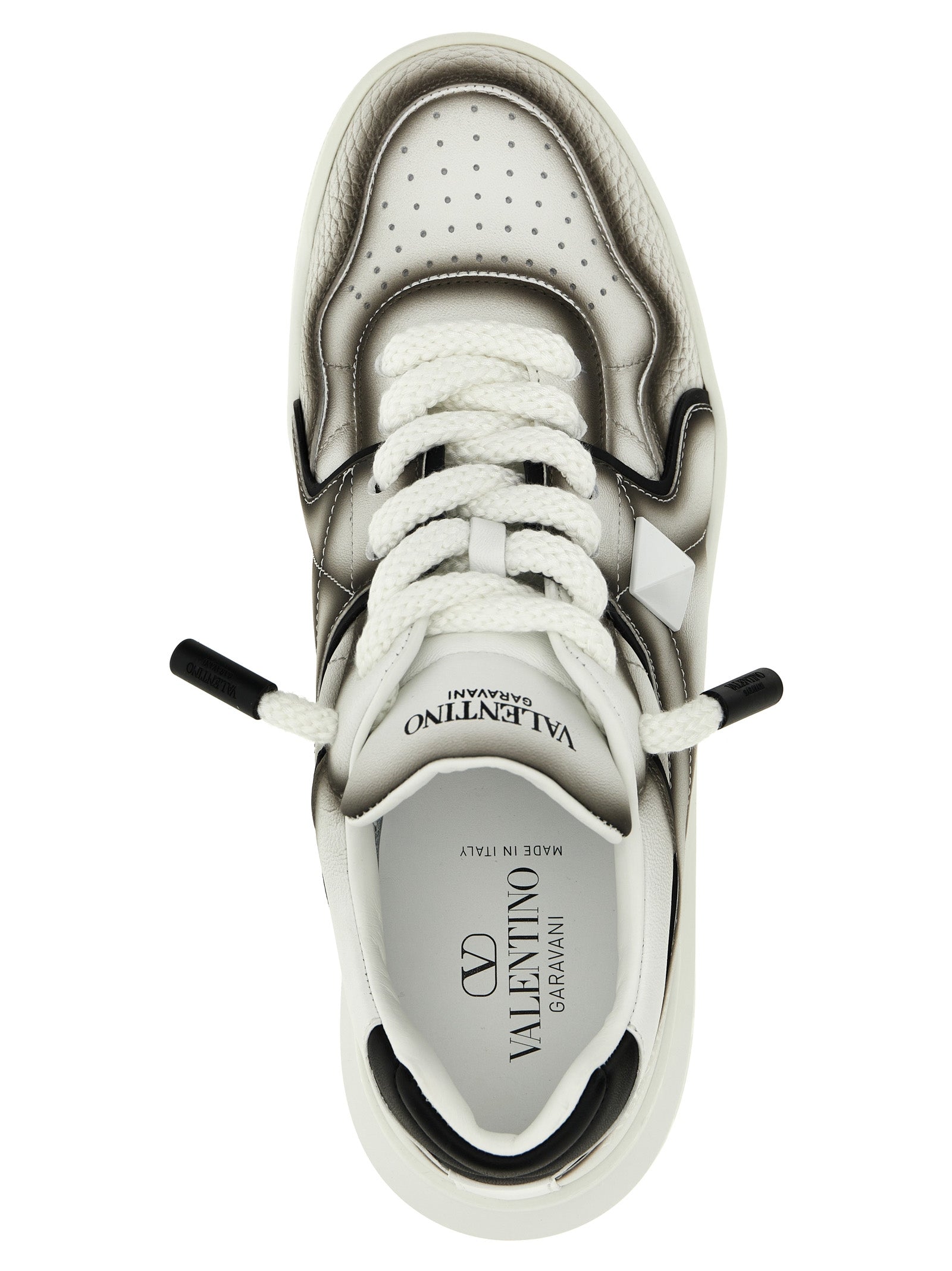 Shop Valentino One Stud Xl Sneakers White/black