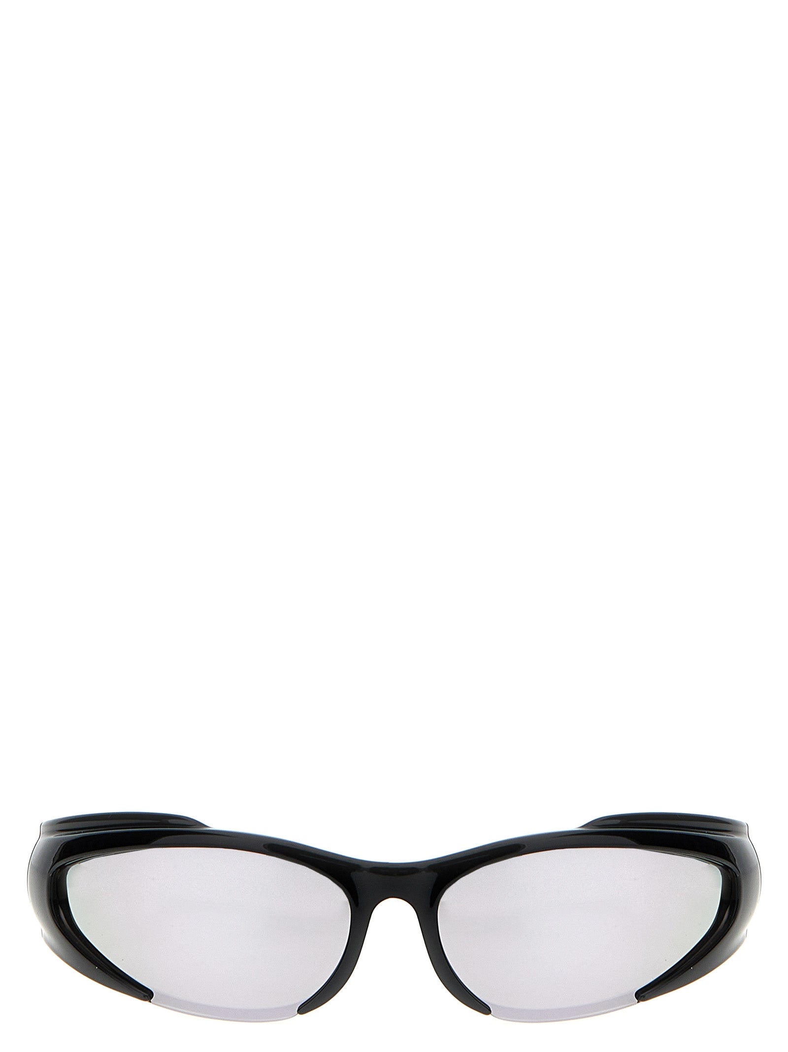 Shop Balenciaga Reverse Xpander Rectangle Sunglasses Black