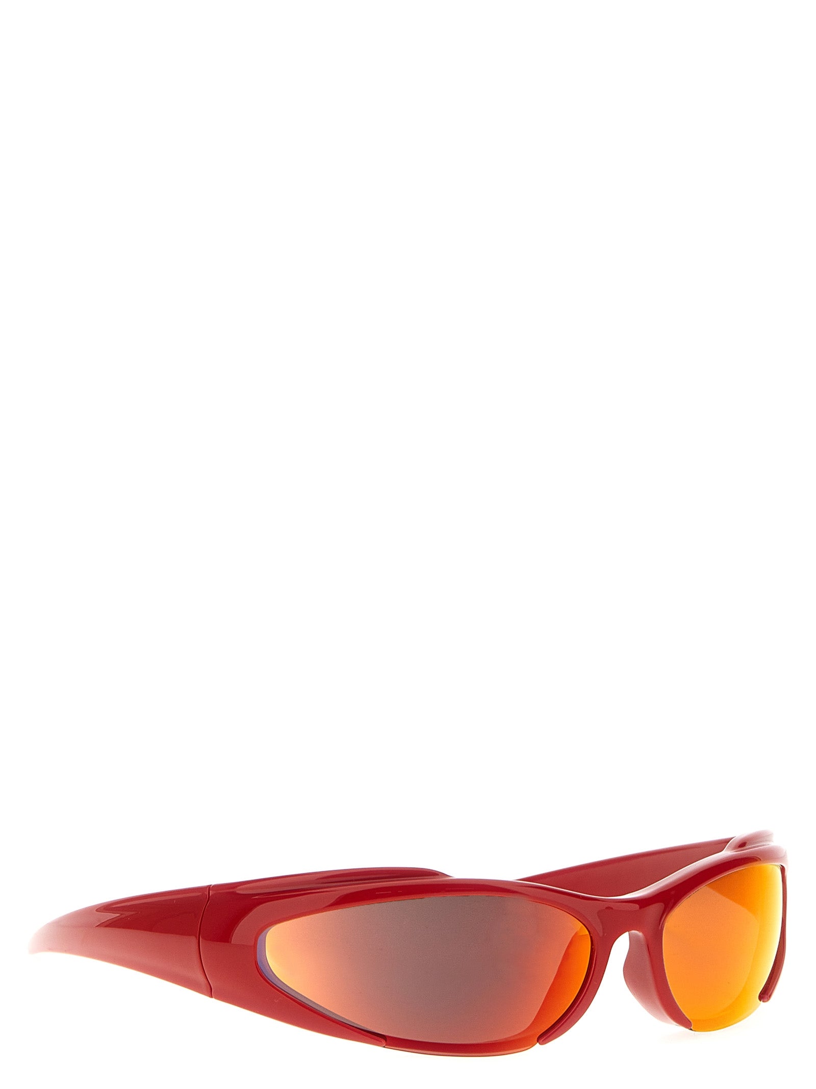 Shop Balenciaga Reverse Xpander Rectangle Sunglasses Red