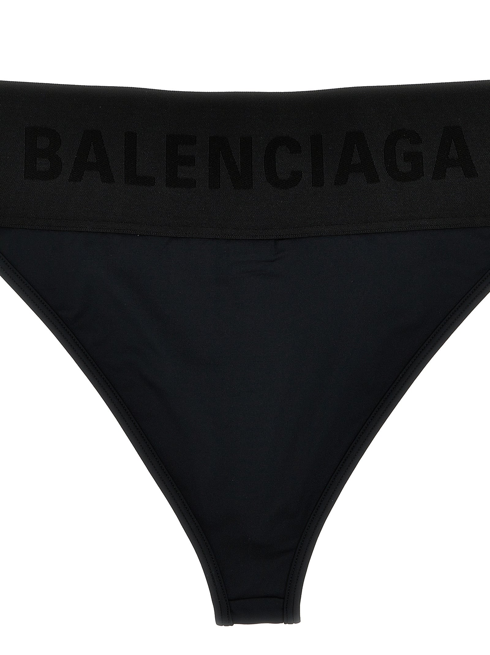 Shop Balenciaga Logo Elastic Briefs Underwear, Body Black