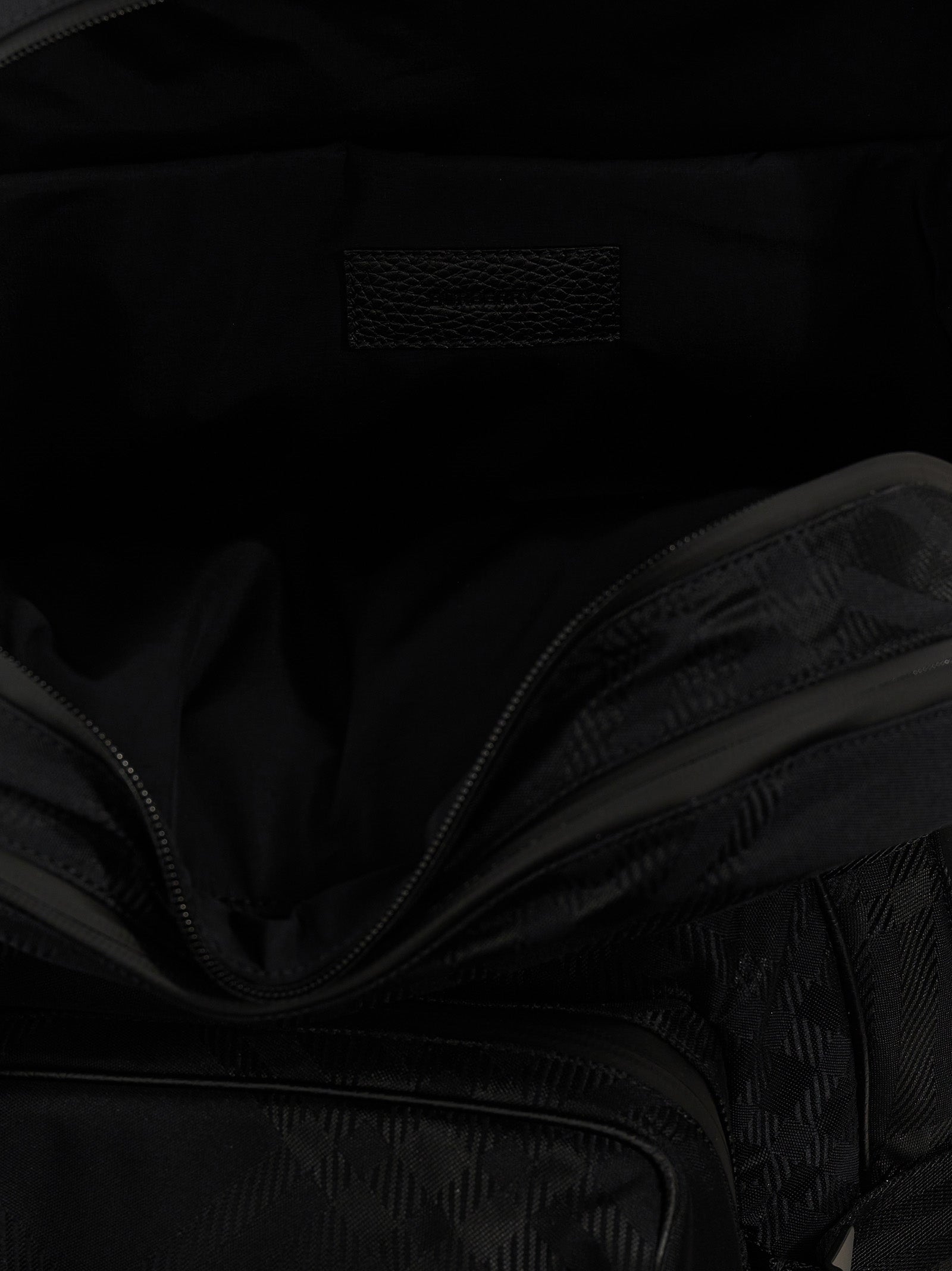 Shop Burberry Check Jacquard Backpack Backpacks Black