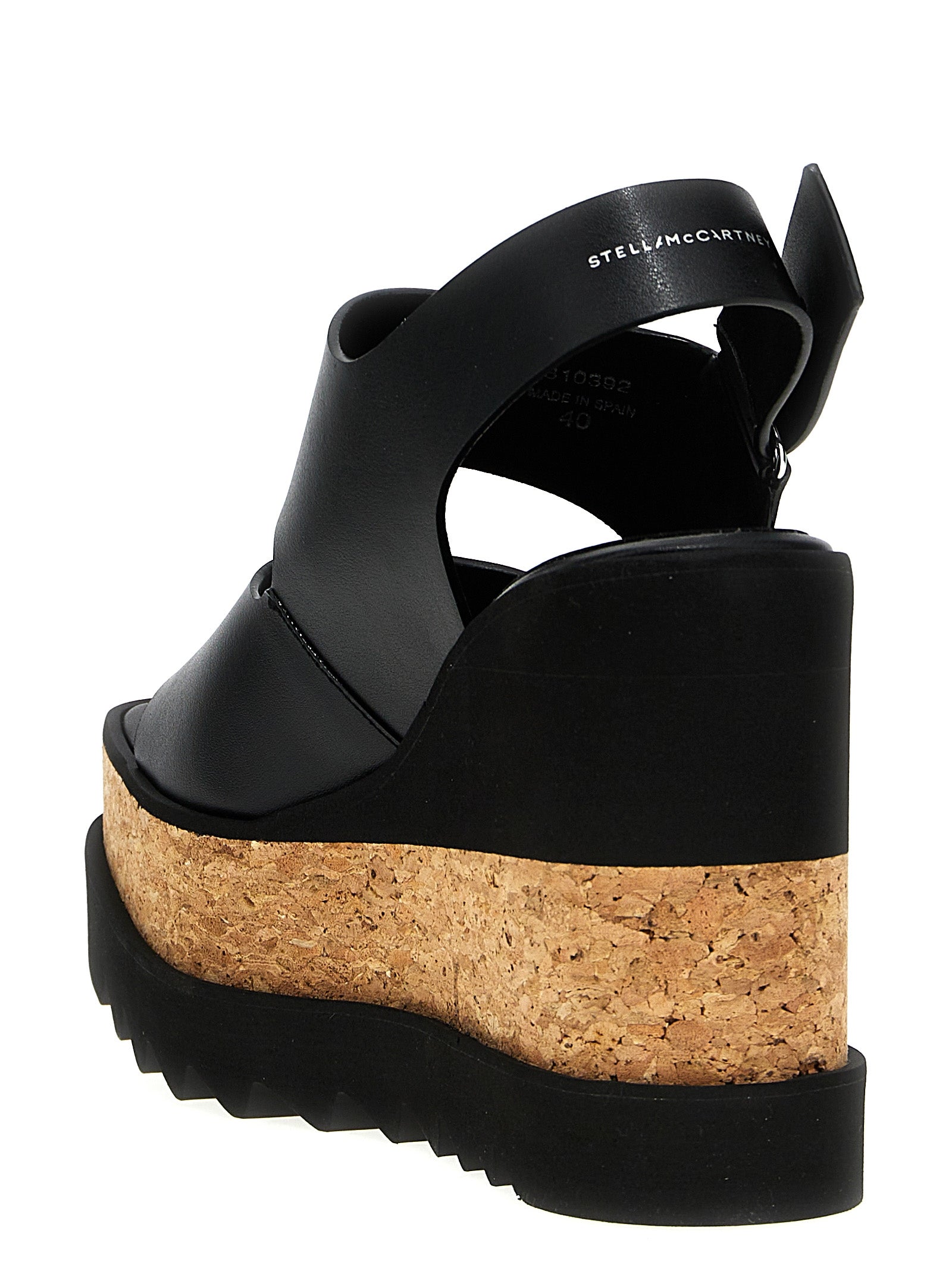 Shop Stella Mccartney Sneak-elyse Wedges Black