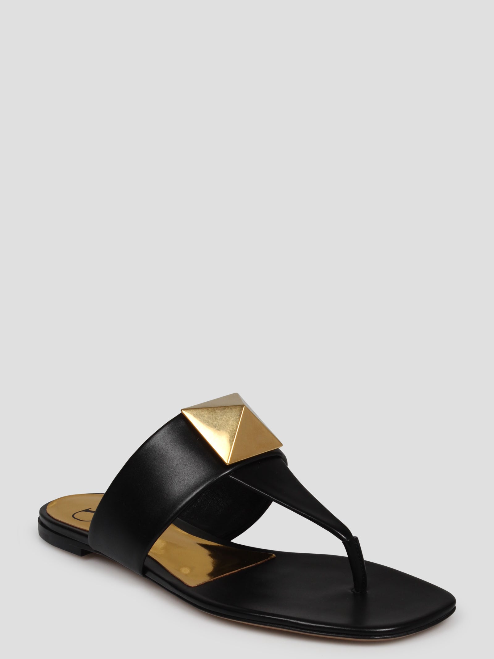 Shop Valentino One Stud Flat Thong Sandal