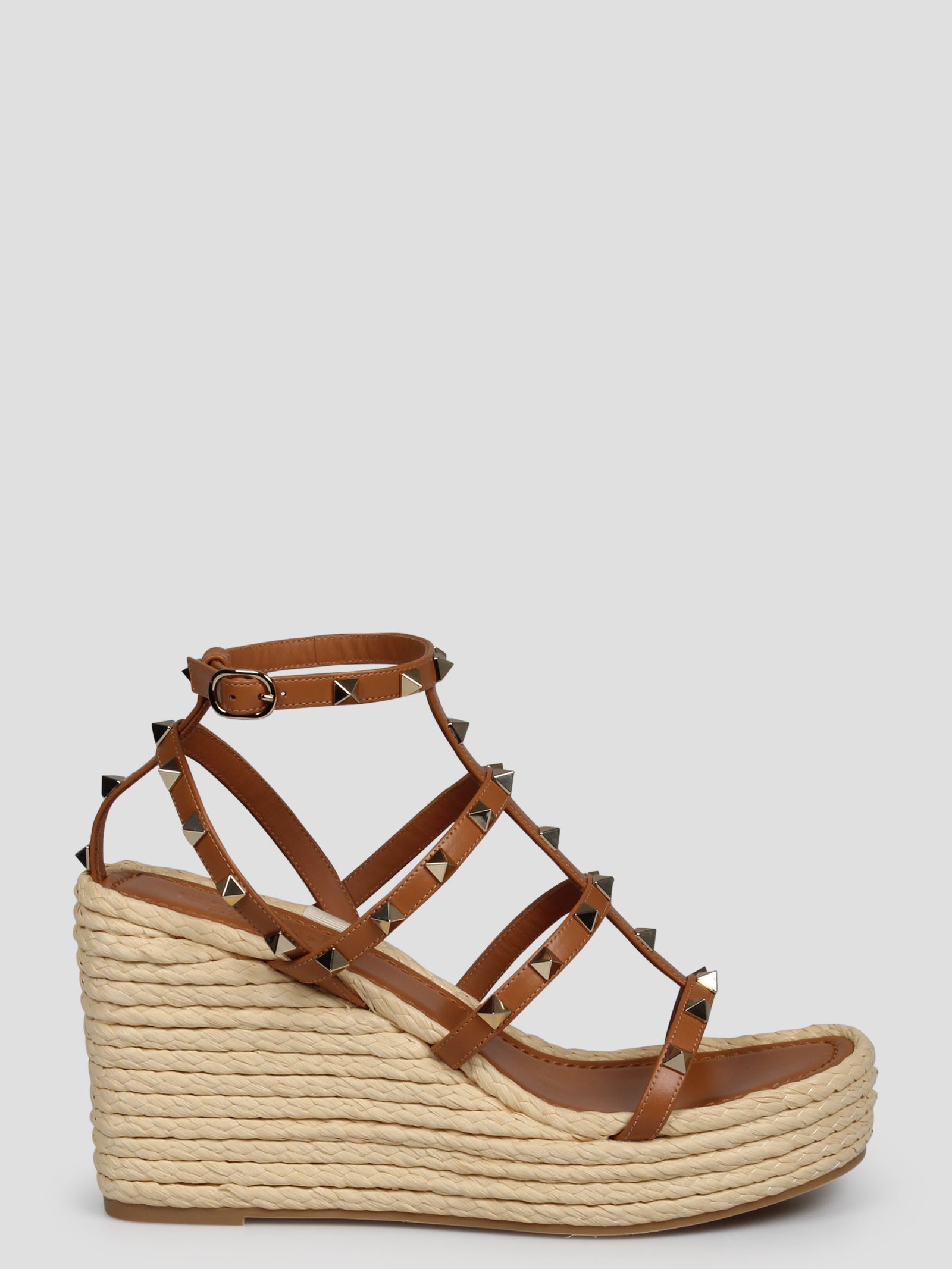 Shop Valentino Rockstud Wedge Sandal