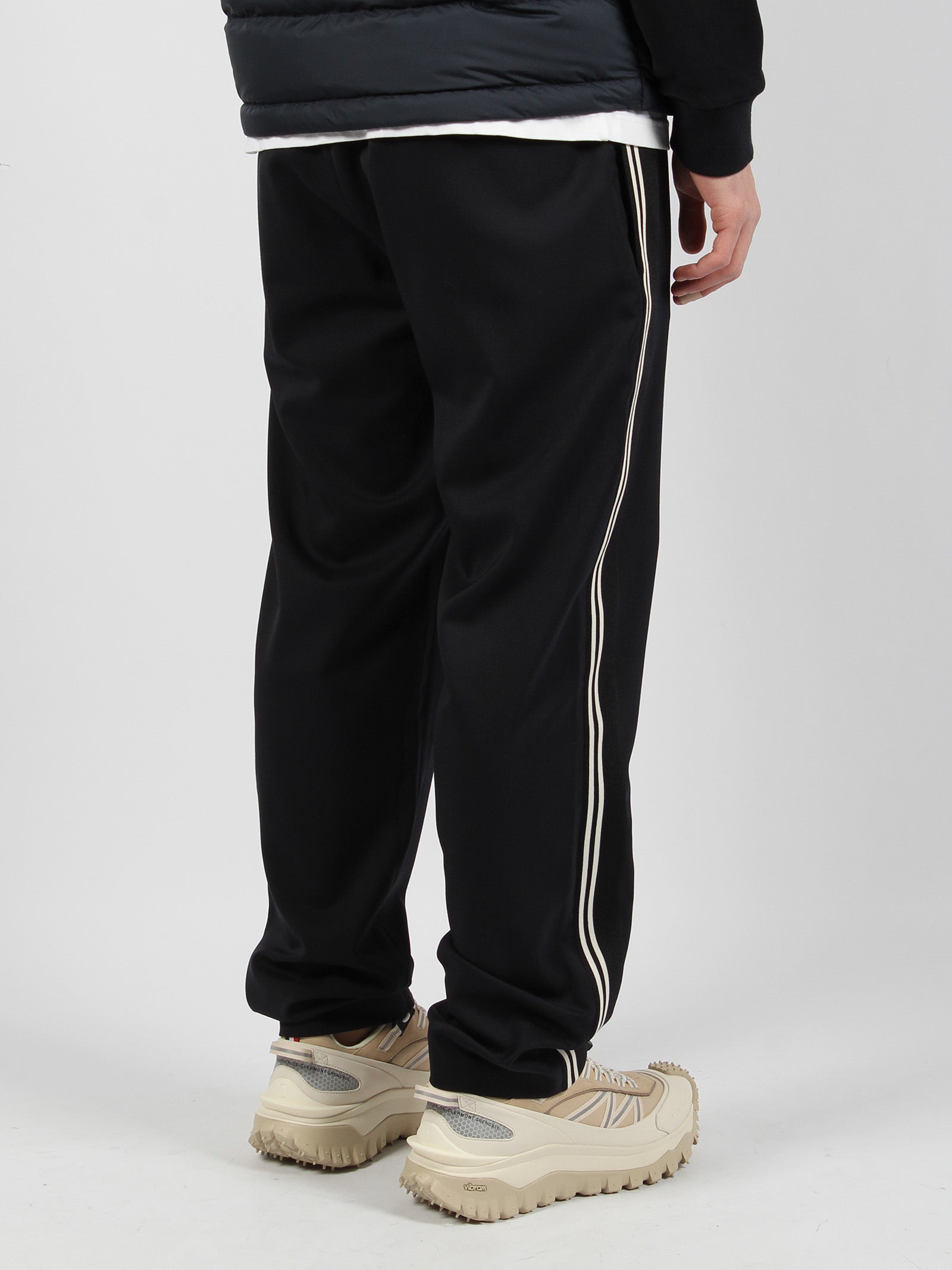 Shop Moncler Wool Gabardine Jogging Trousers