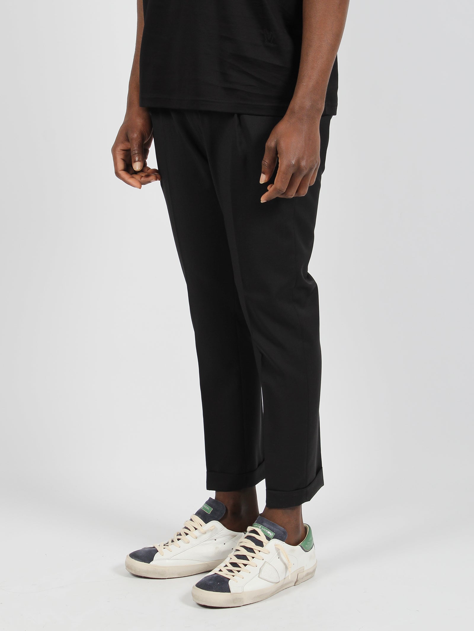 Shop Low Brand Riviera Elastic Tropical Wool Trousers