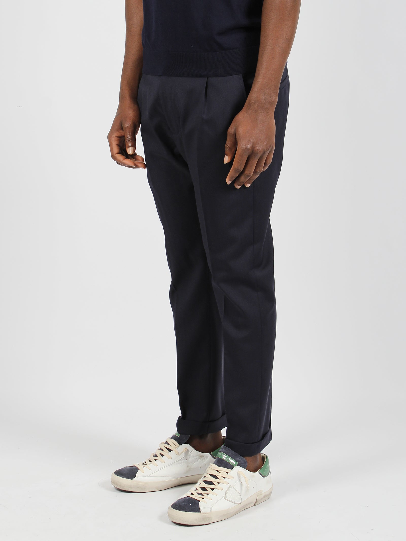 Shop Low Brand Riviera Elastic Tropical Wool Trousers