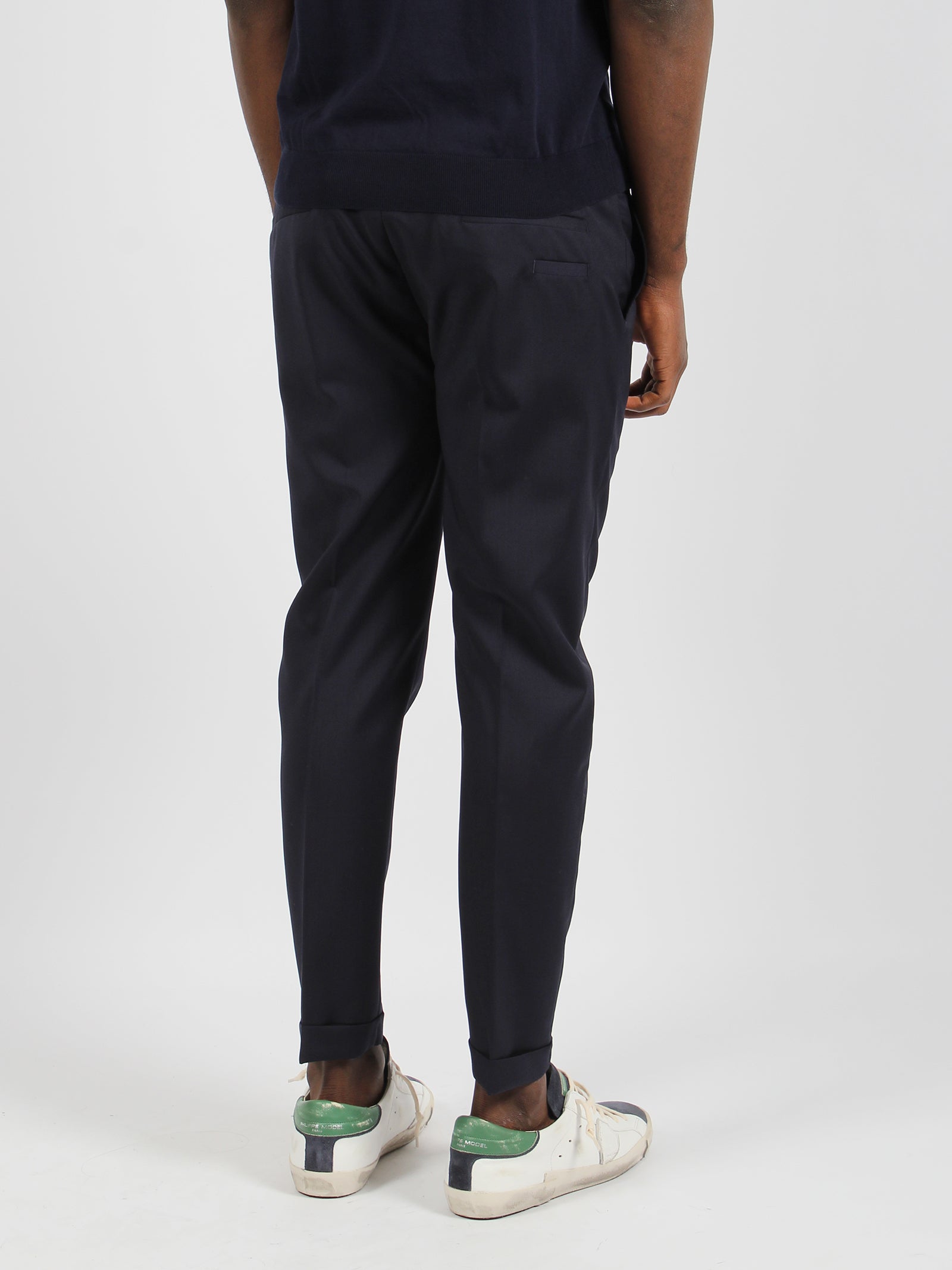 Shop Low Brand Riviera Elastic Tropical Wool Trousers