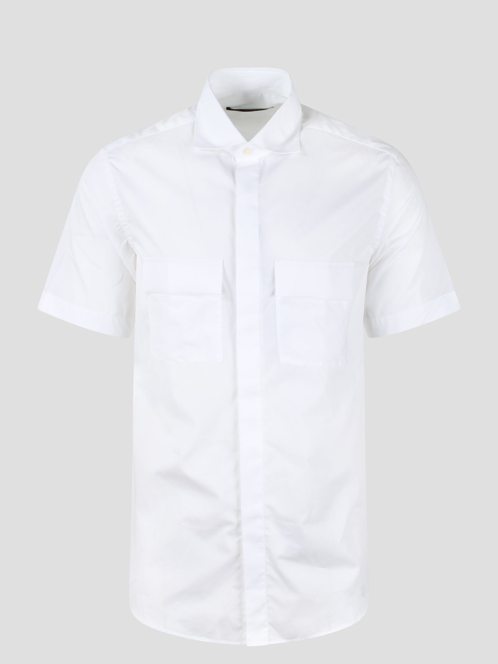 Shop Low Brand Double Pocket Cotton Poplin Shirt