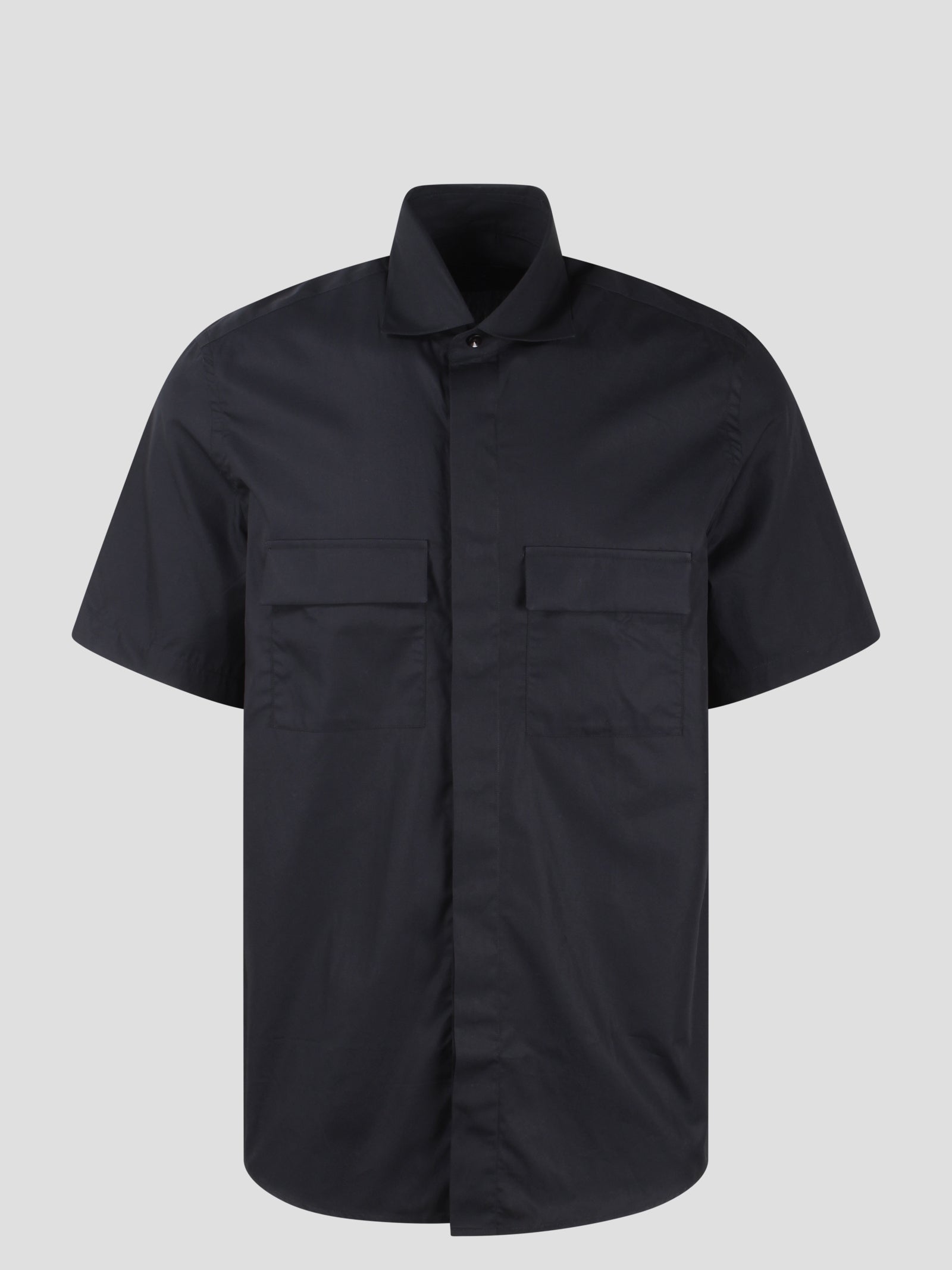 Shop Low Brand Double Pocket Cotton Poplin Shirt