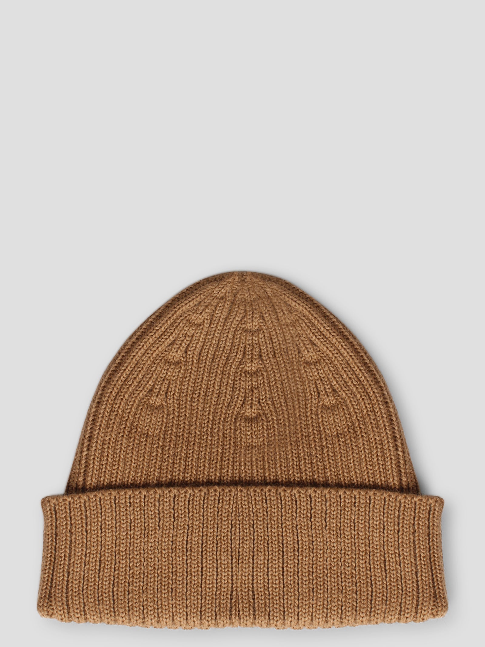 Shop Maison Kitsuné Bold Fox Head Patch Ribbed Beanie