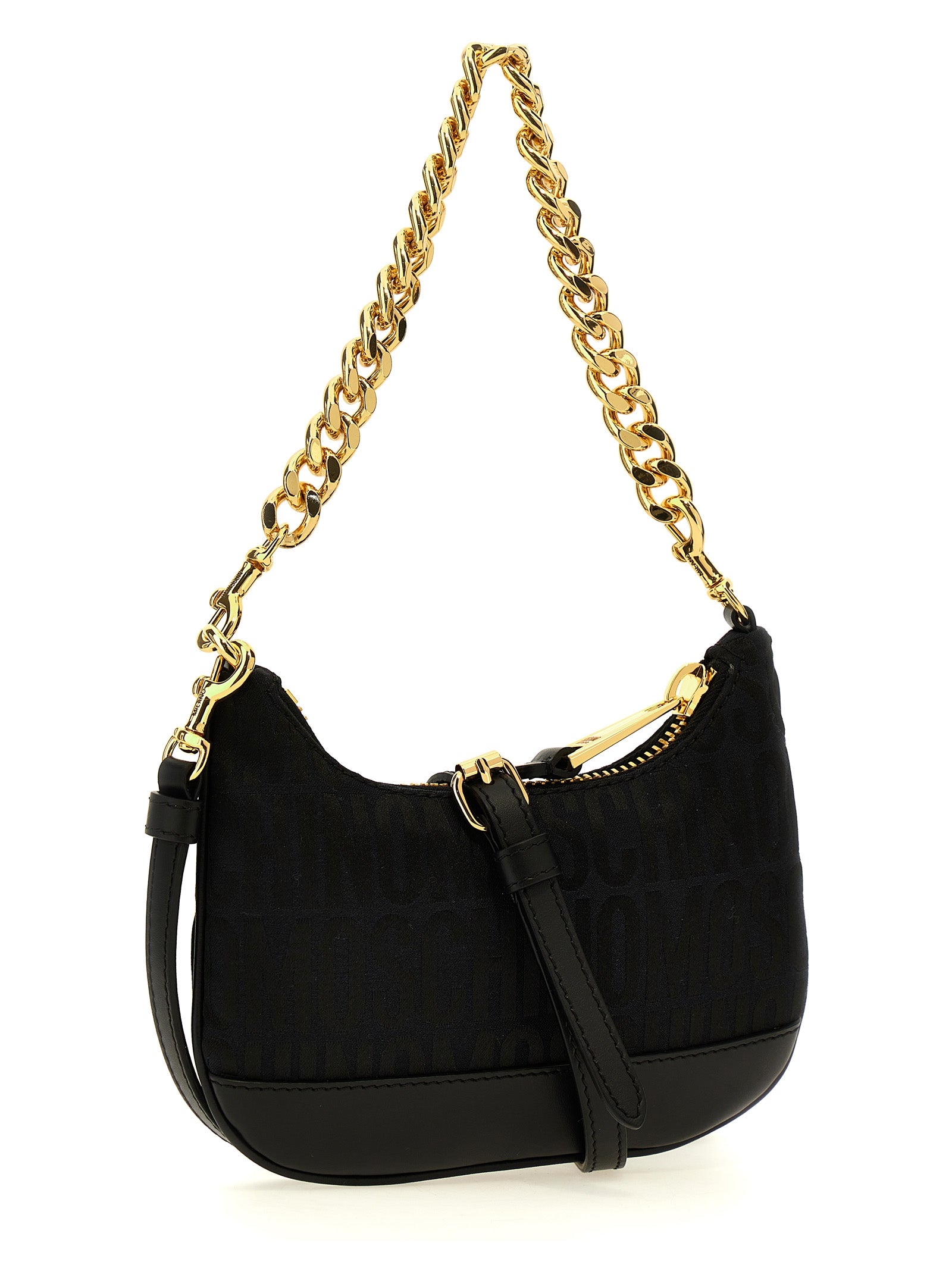 Shop Moschino Logo Hand Bags Black