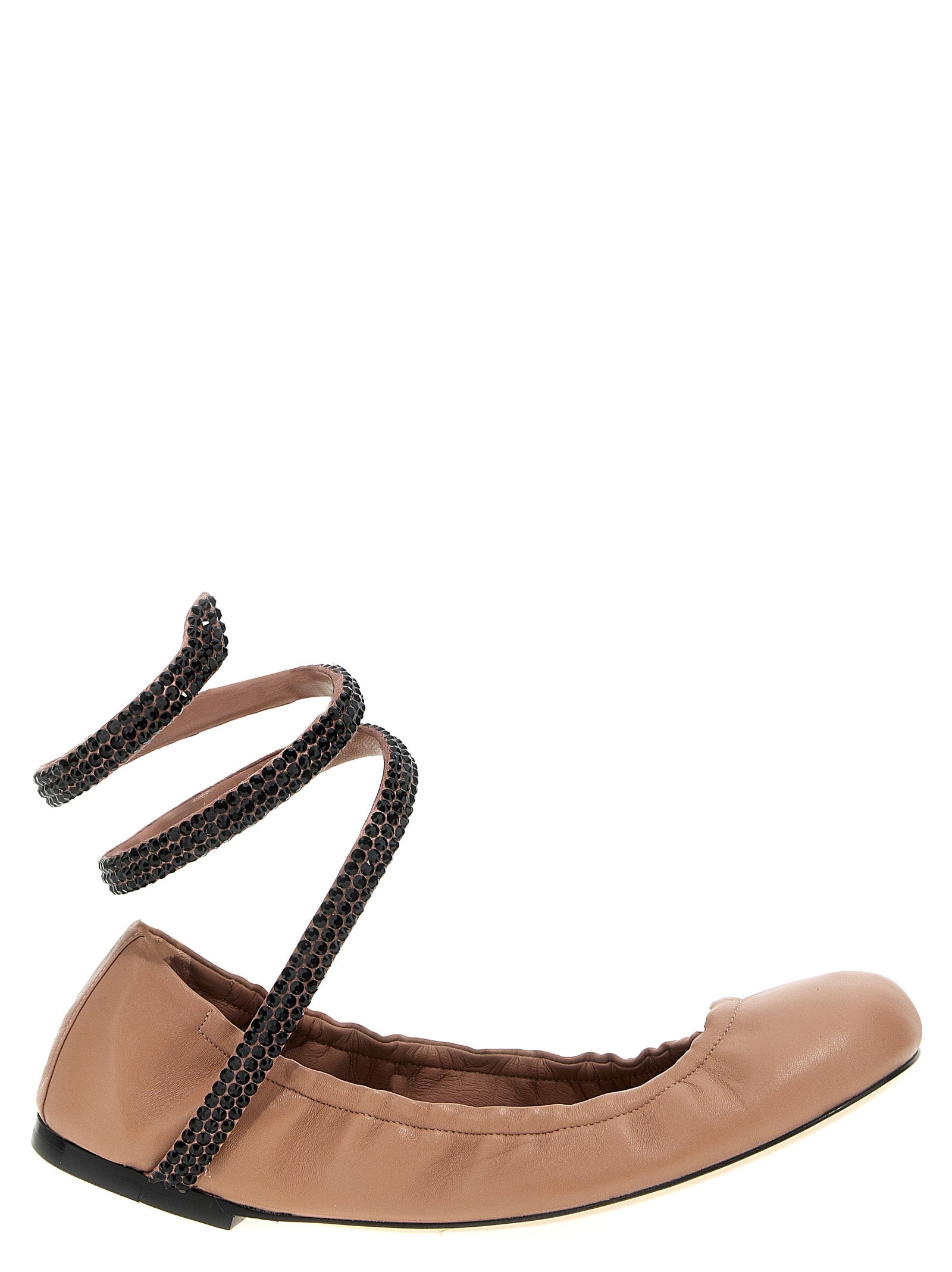 Shop René Caovilla Cleo Flat Shoes Beige