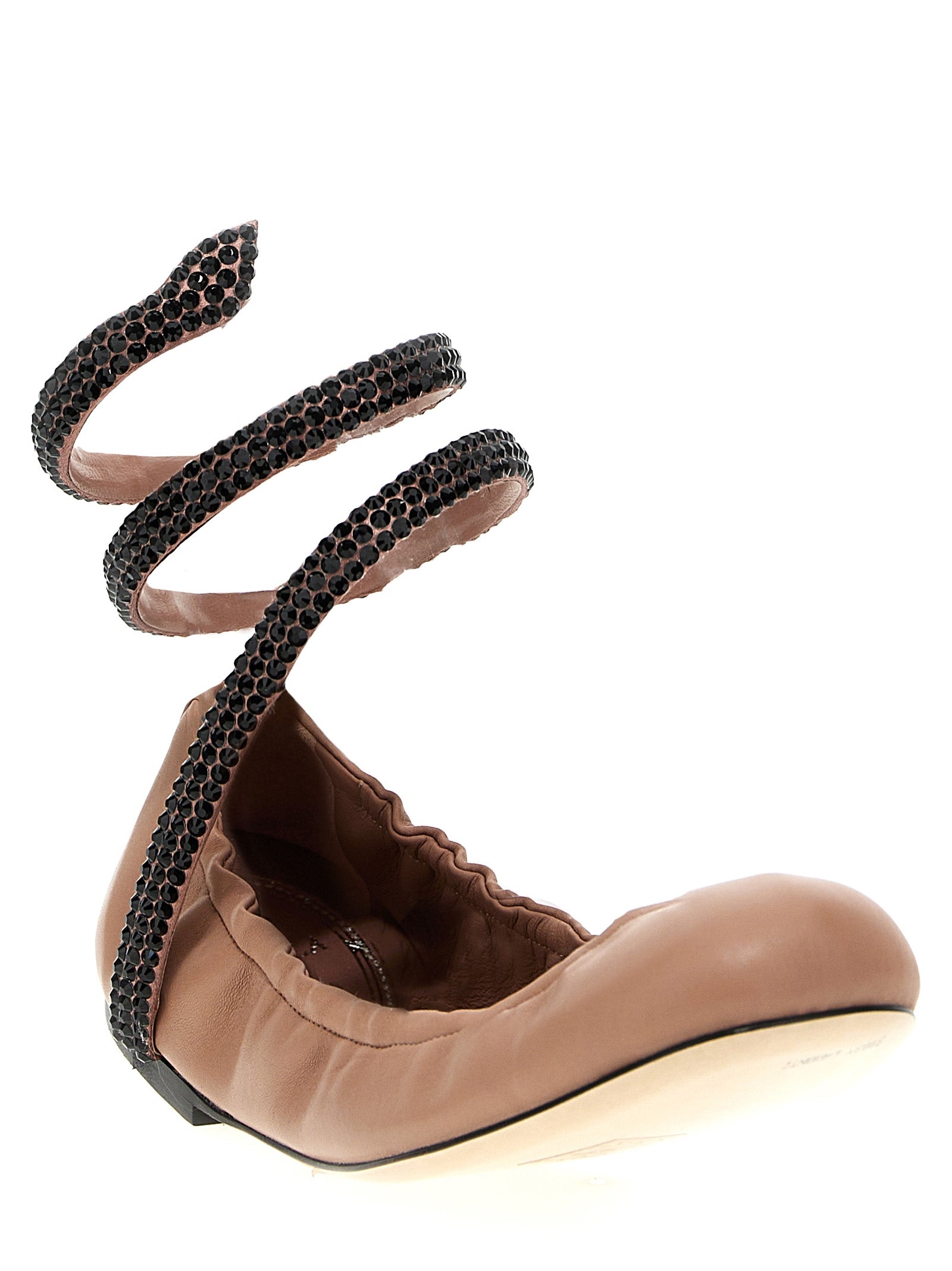 Shop René Caovilla Cleo Flat Shoes Beige