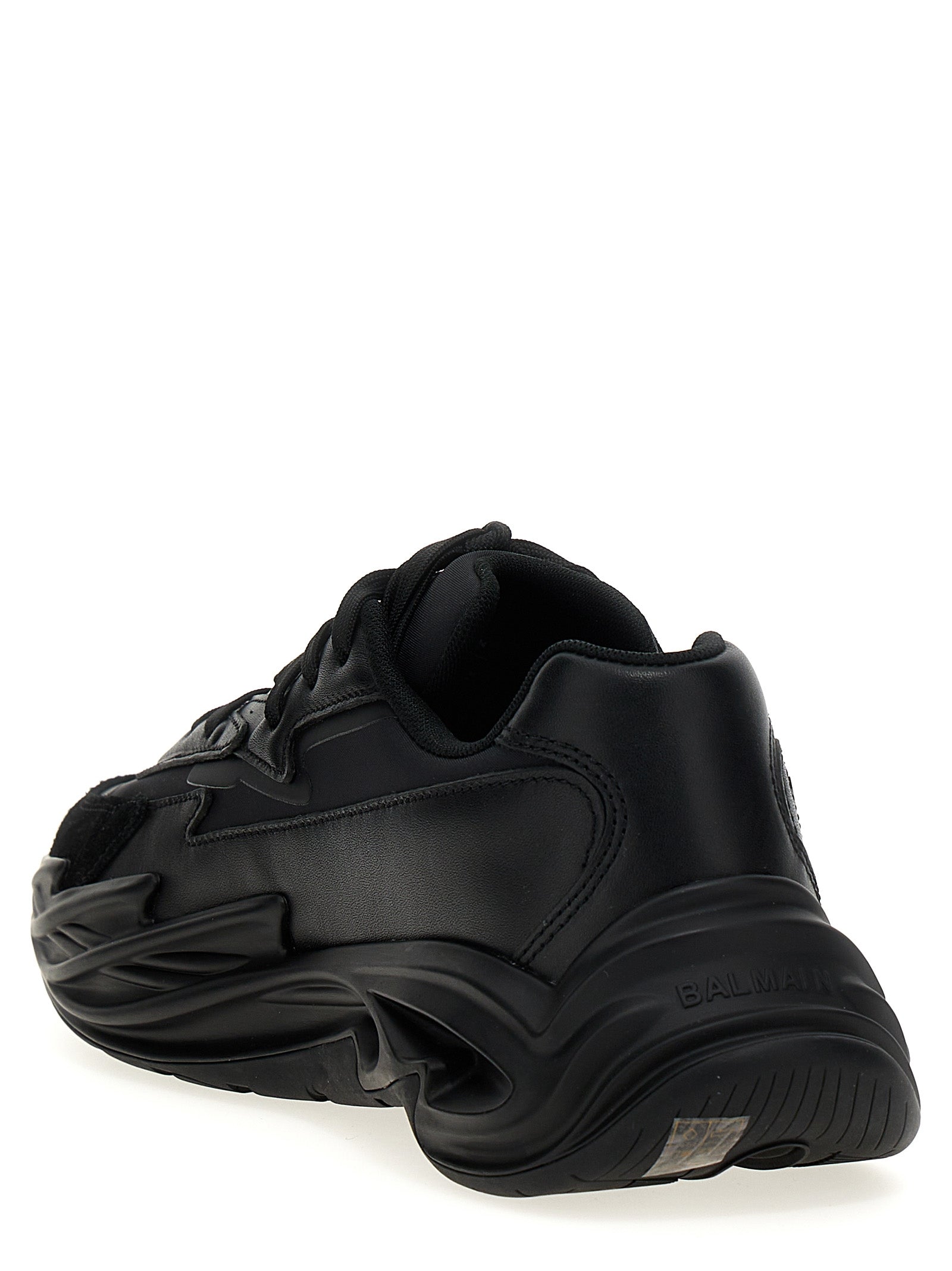 Shop Balmain Run-row Sneakers Black