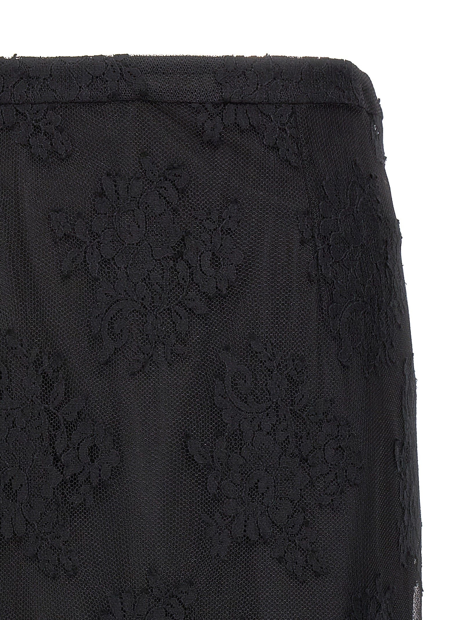 Shop Dolce & Gabbana Lace Sheath Skirt Skirts Black