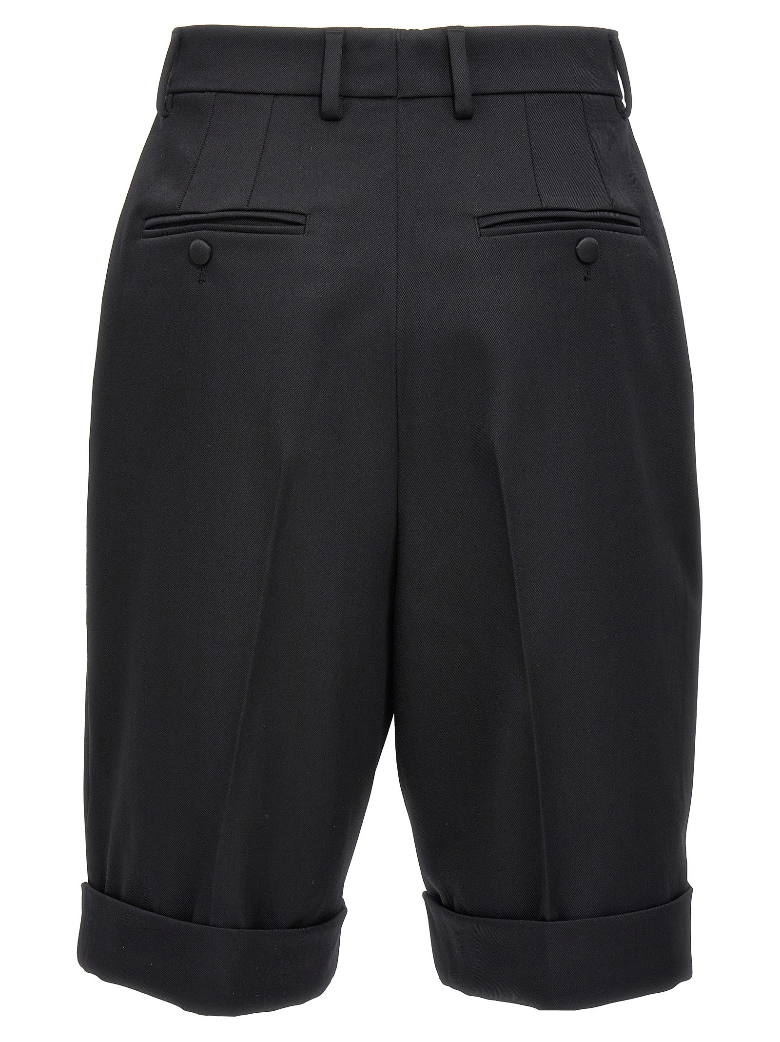 Shop Dolce & Gabbana Gabardine Bermuda Shorts Bermuda, Short Black