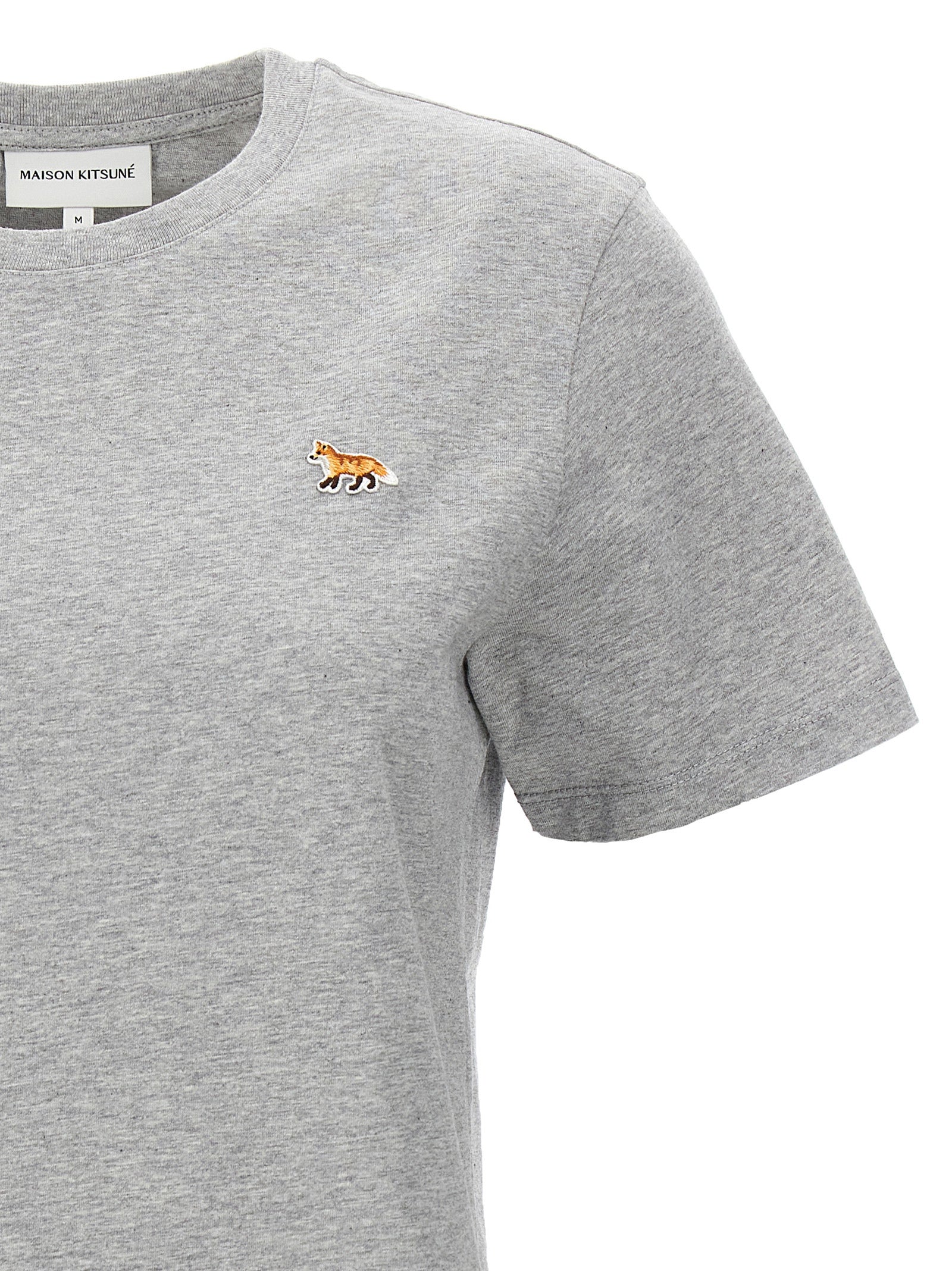 Shop Maison Kitsuné Baby Fox T-shirt Gray