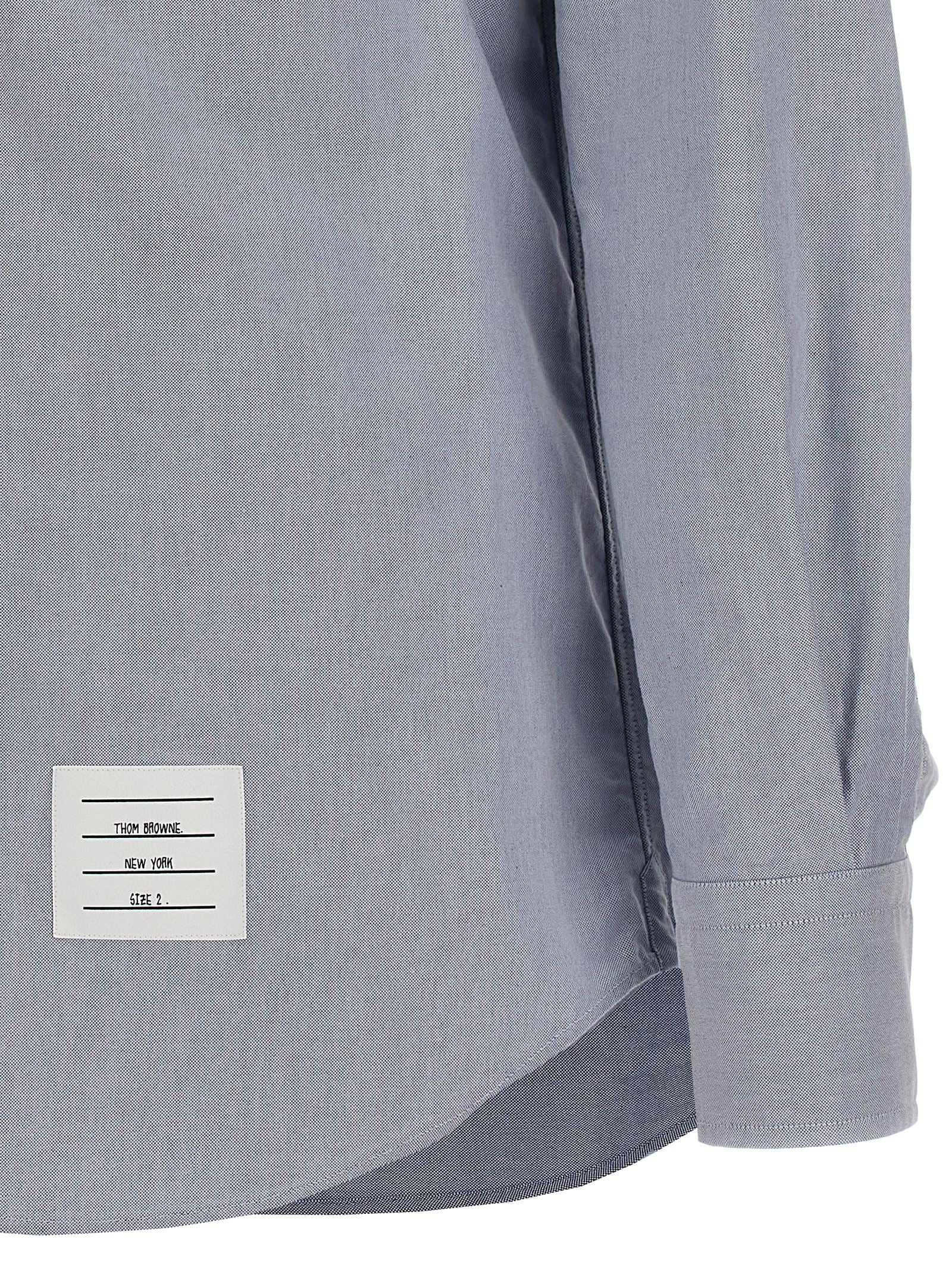 Shop Thom Browne 4 Bar Shirt, Blouse Light Blue