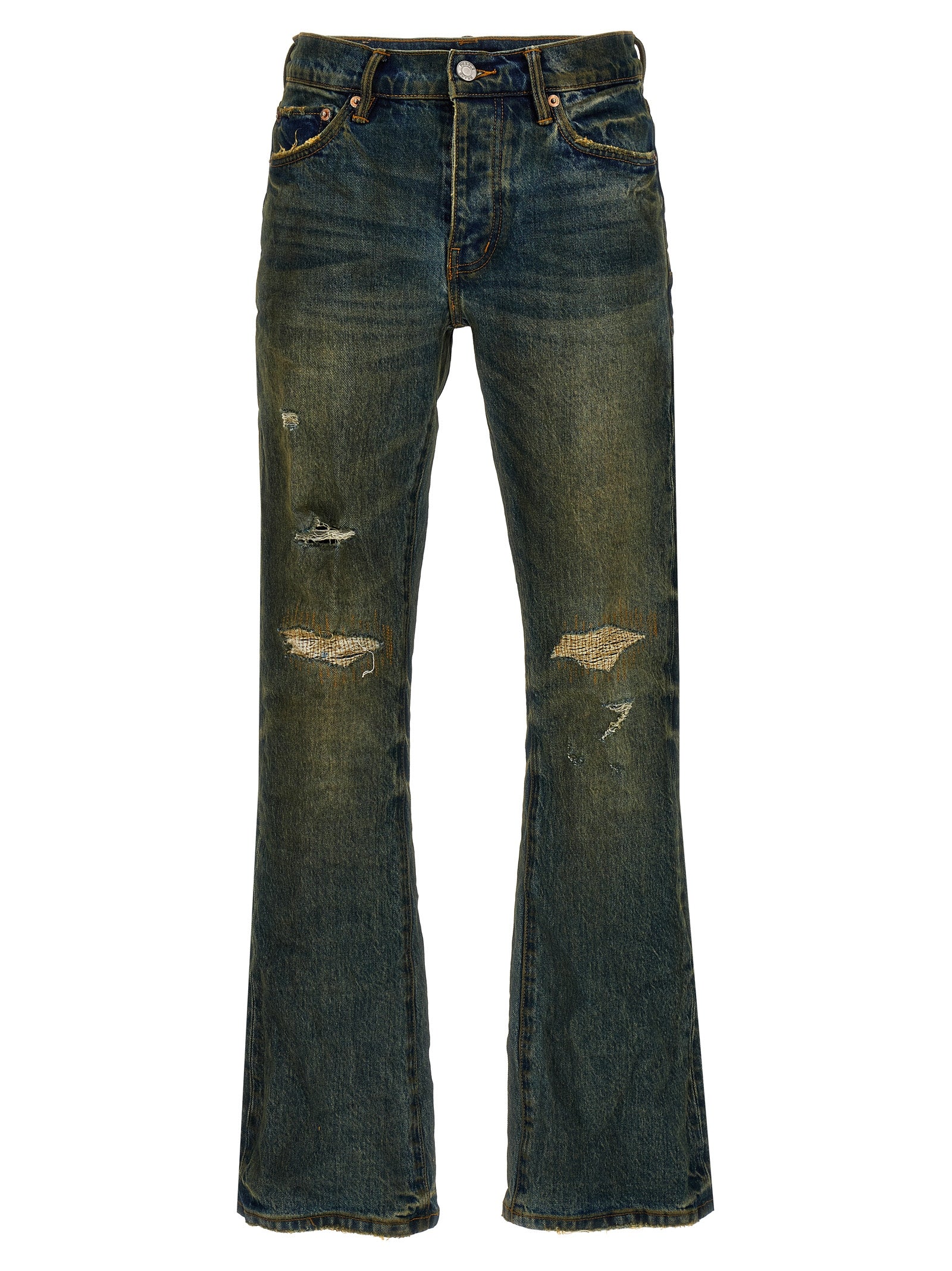 Shop Purple Flared Vintage Afterglow Jeans Blue