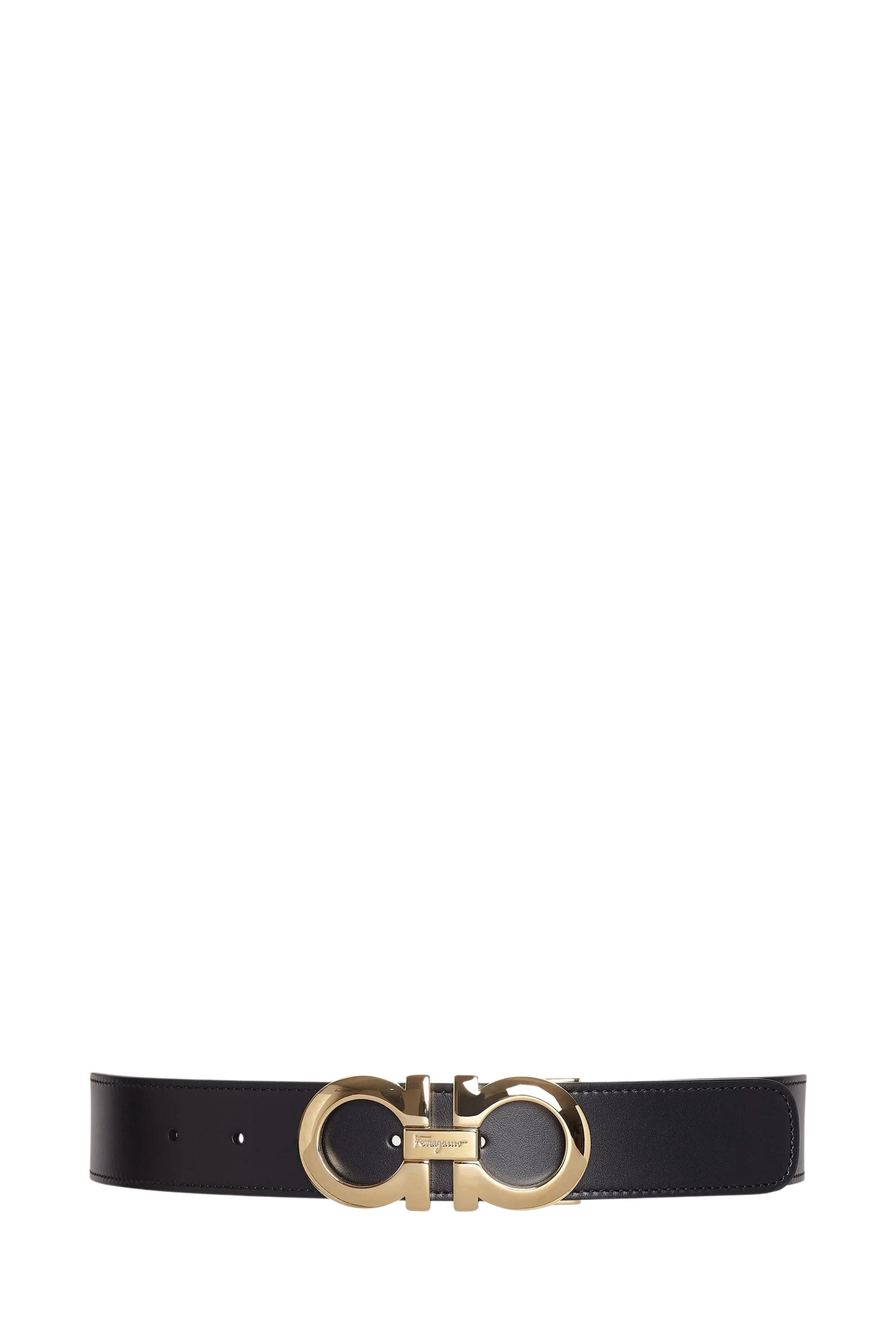 Salvatore Ferragamo Reversible Gancini Belt In Leather Gold Logo | ModeSens