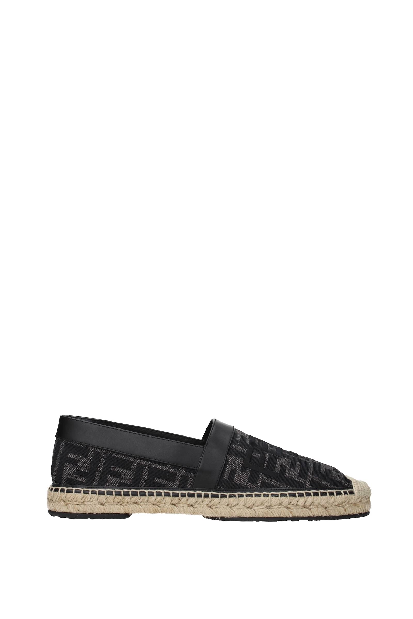 FENDI ESPADRILLES FABRIC BLACK