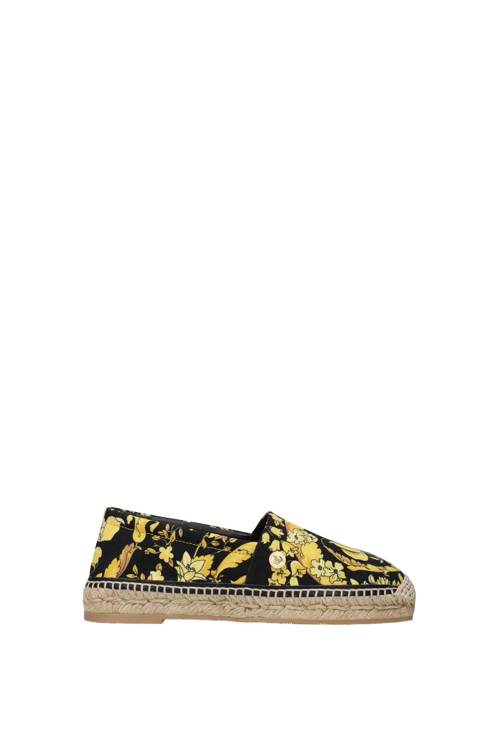 Versace Espadrilles Fabric Black Gold | ModeSens