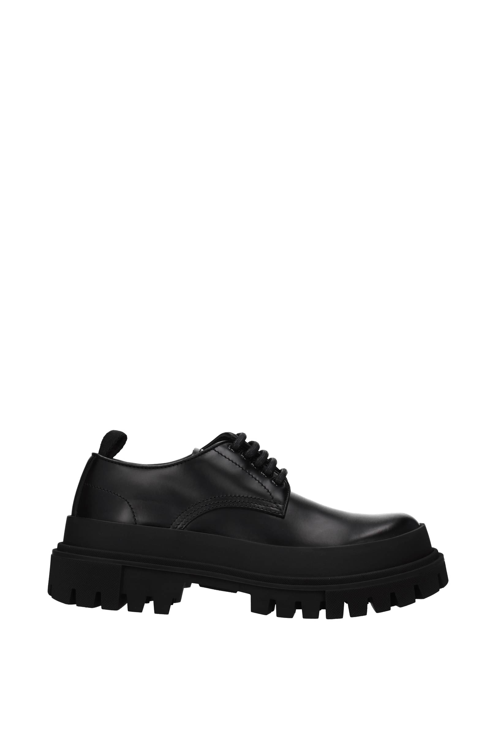 DOLCE & GABBANA LACE UP AND MONKSTRAP LEATHER BLACK