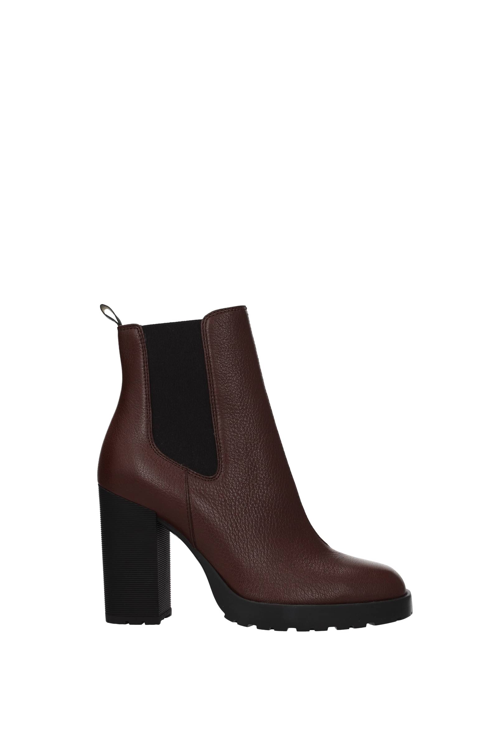HOGAN ANKLE BOOTS MEMORY FOAM LEATHER BROWN