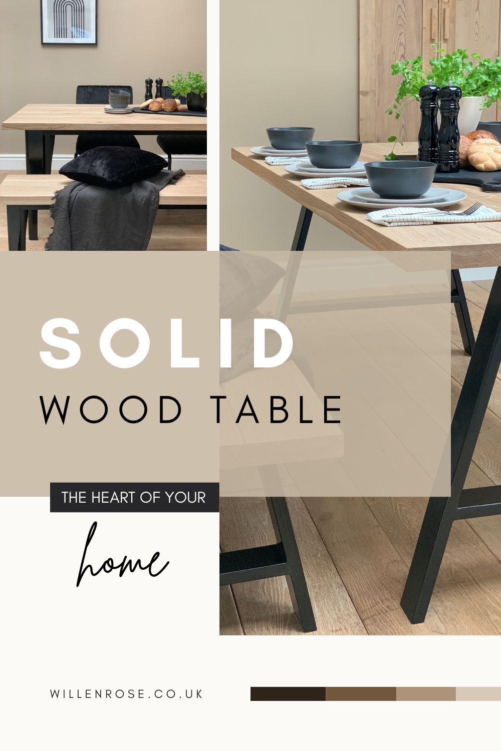 Solid Wood Dining Table From Willen Rose 