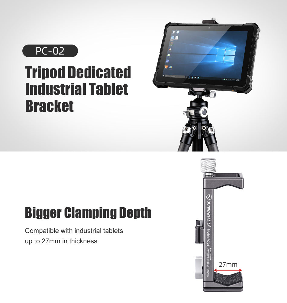 Ipad and Phone Tripod Mount Adapter with Ball Head, Ipad Holder for Tripod