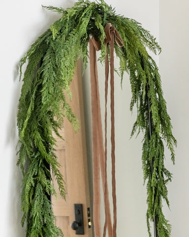 mirror with greenery