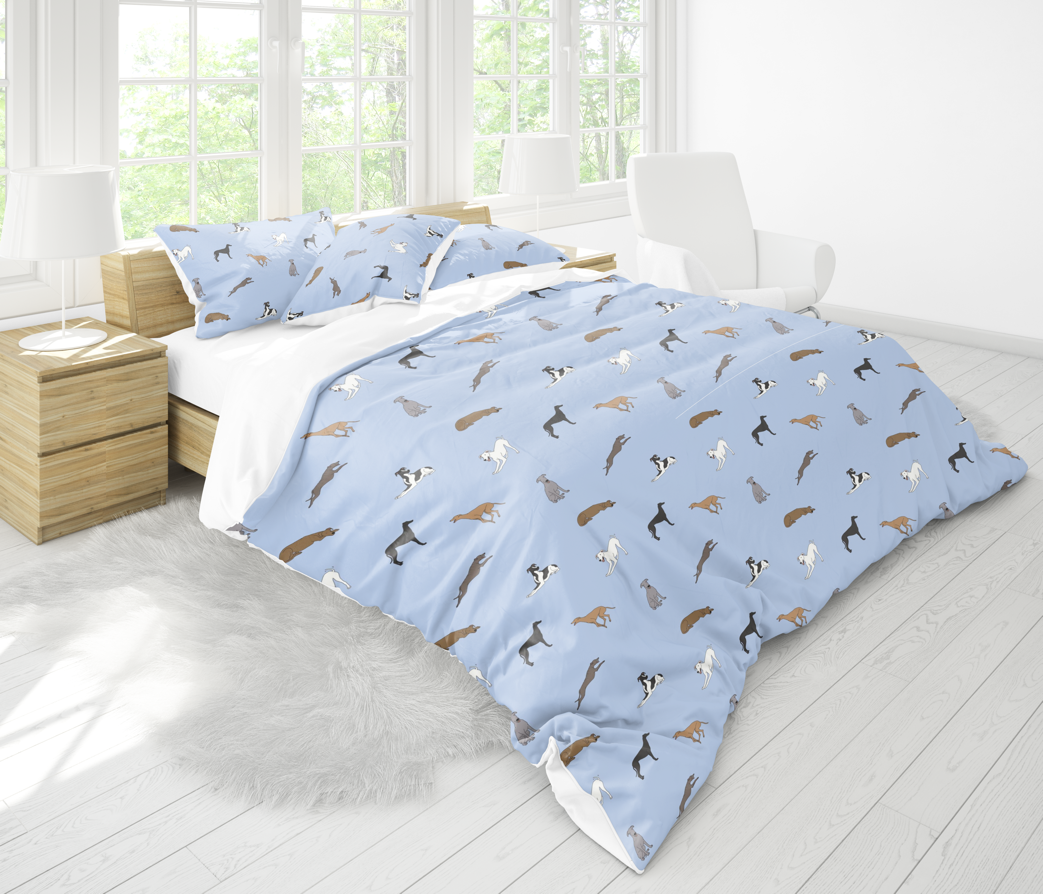 greyhound doona cover