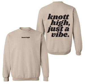 knott high just a vibe crewneck sweatshirt sand colour