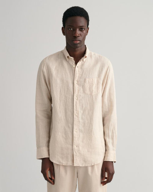 Gant Apparel Mens OS EMBROIDERED SS SHIRT 130/CREAM