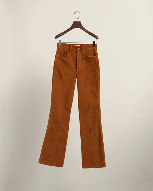 Baggy Bootcut Women's Jeans - Brown