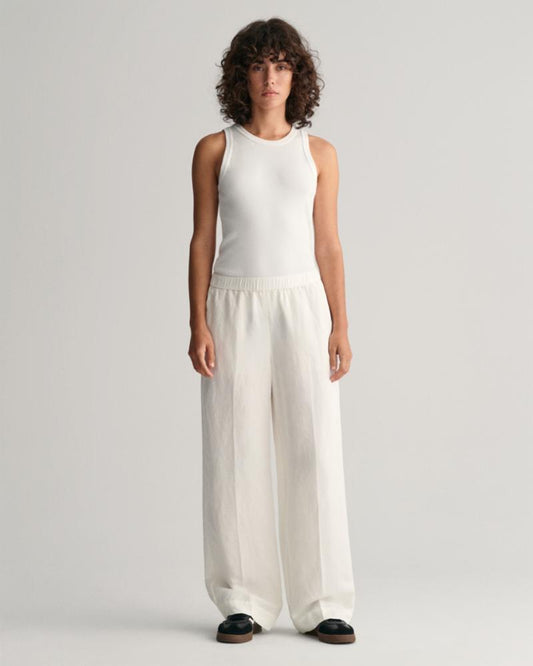 Linen Viscose Pull-On Pants