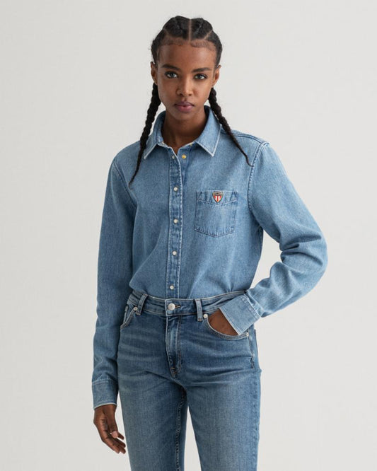 Jean Shop Women's Indigo Denim Shirt (5+ Years) - Fade of the Day