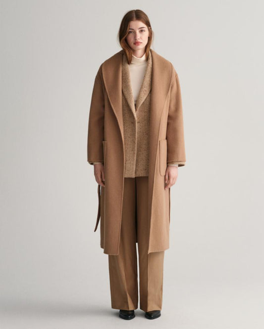 Gant Women's Cropped Wool Jacket 4700294 213 Warm Khaki - 4700294