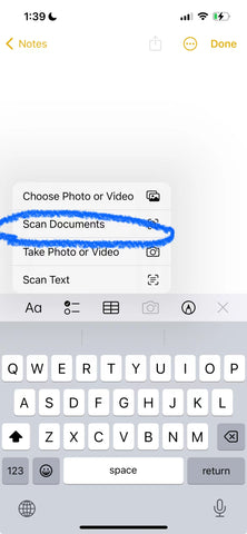 How to Scan with iphone Camera