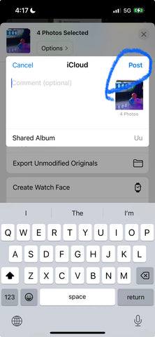 How to share photo album on iphone